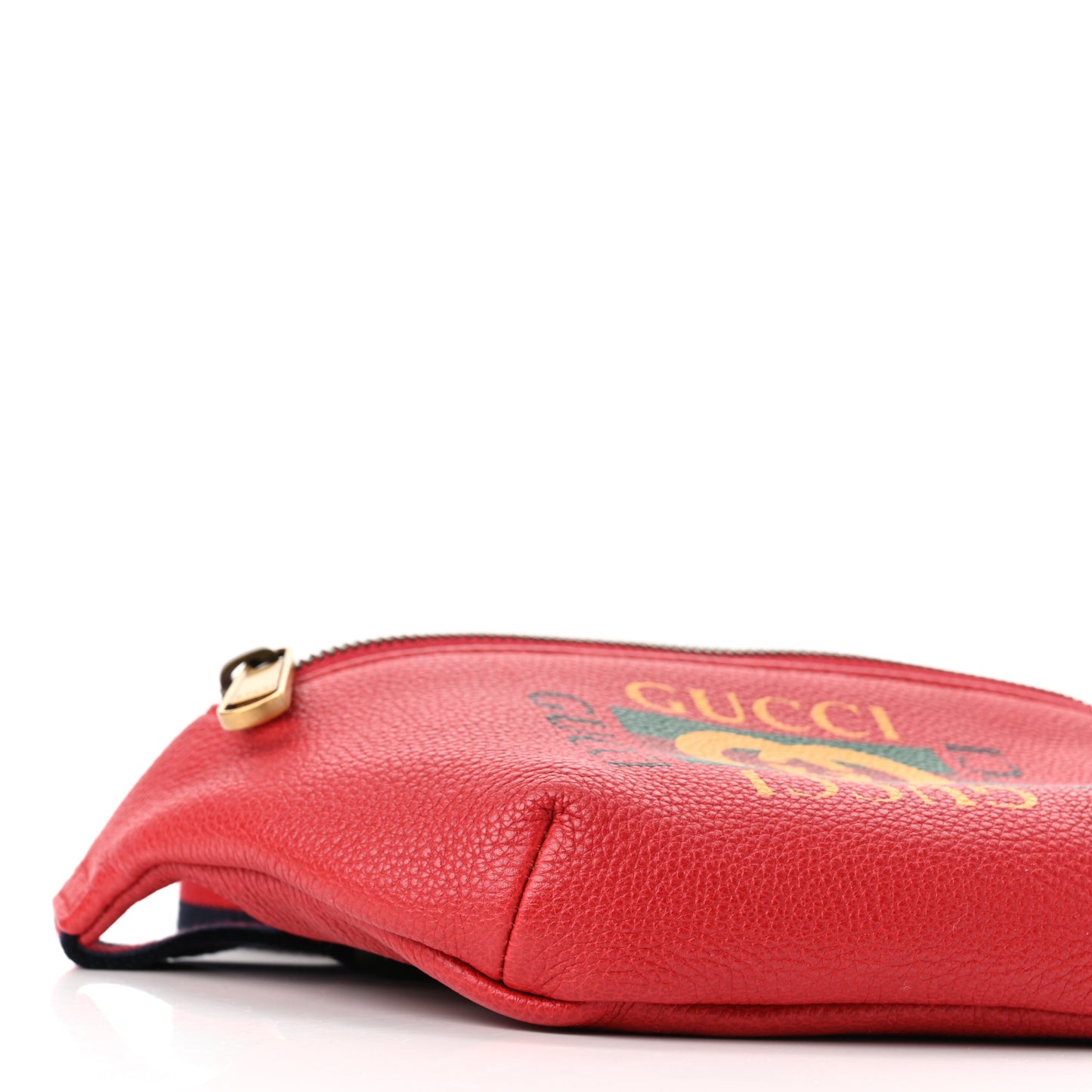 Grained Calfskin Small Logo Belt Bag Hibiscus Red