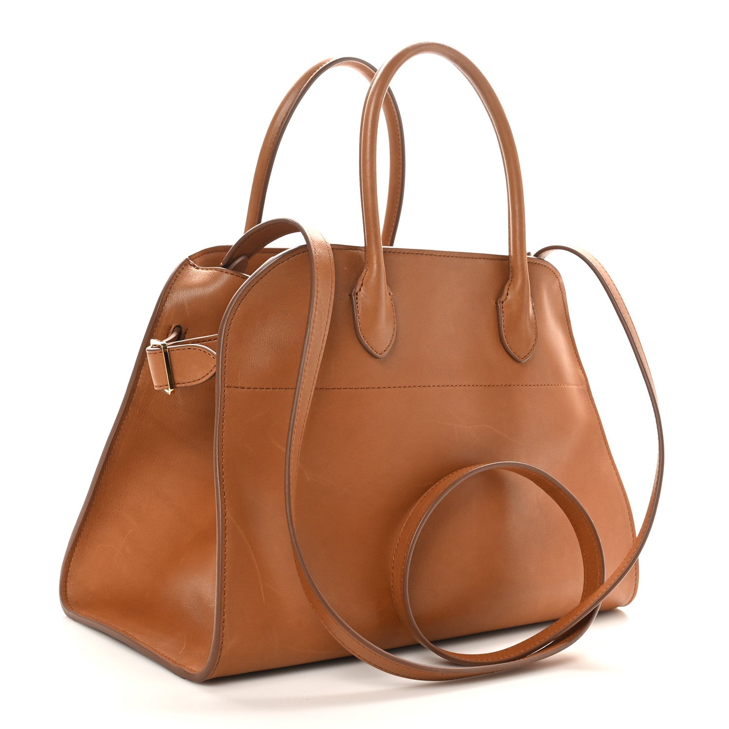 The Row Polished Saddle Calfskin Soft Margaux 12 Cuir 3 of 9