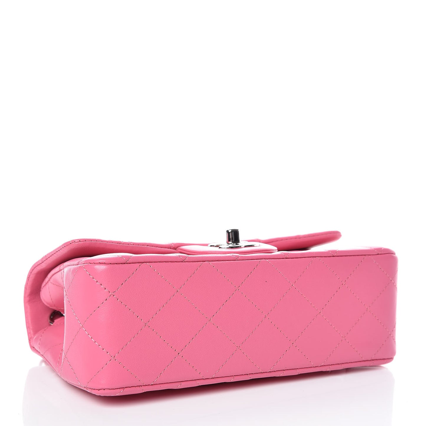 Lambskin Quilted Mini Rectangular Flap Pink