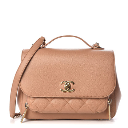 Chanel Caviar Quilted Small Business Affinity Flap Camel 1 of 9