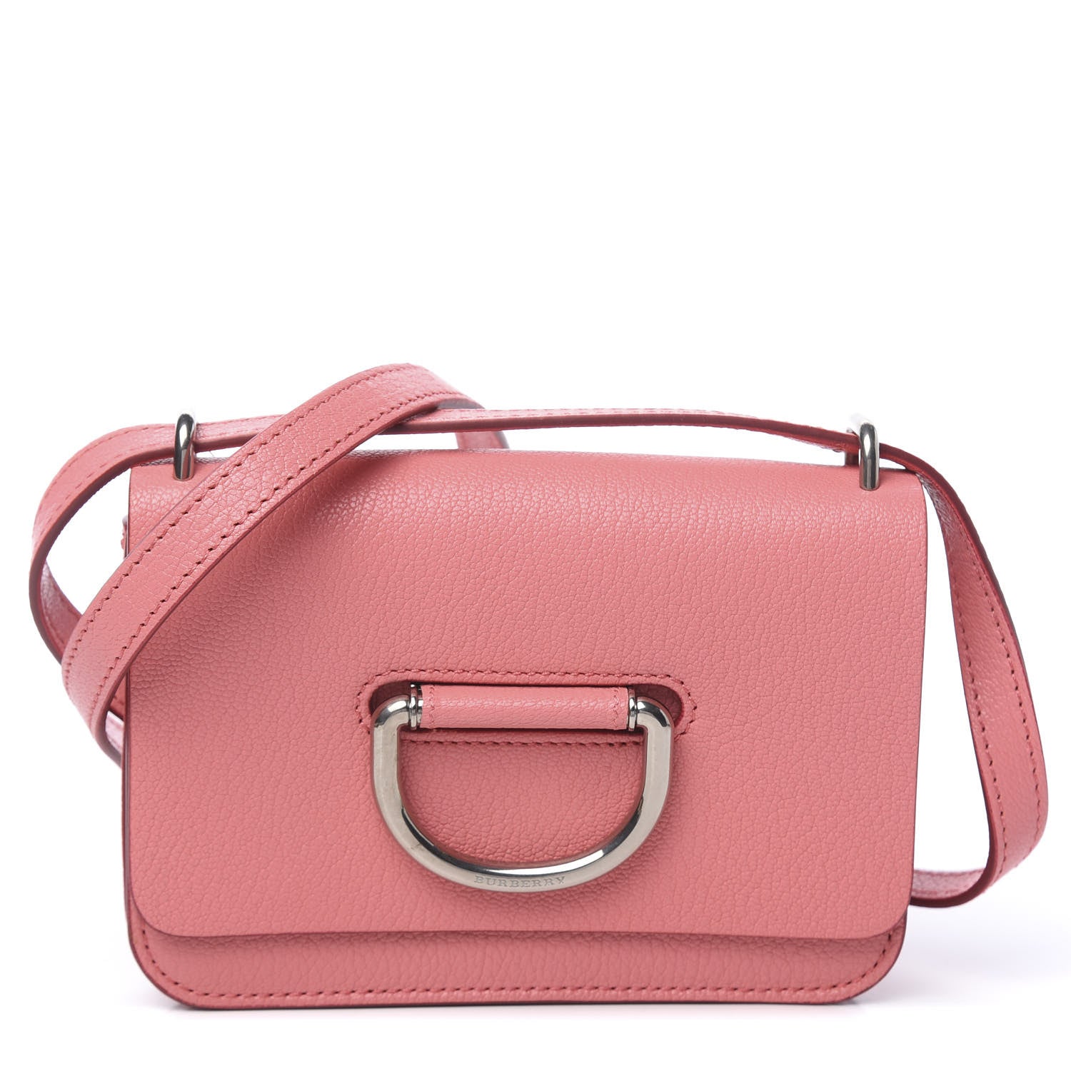 Burberry Goatskin Mini D-Ring Bag Bright Coral Pink 1 of 10