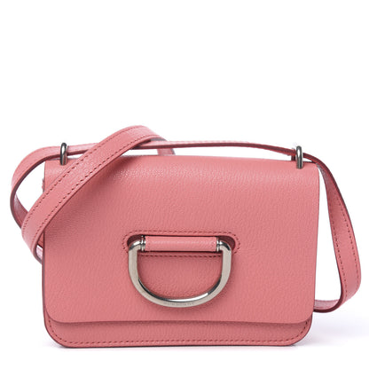 Burberry Goatskin Mini D-Ring Bag Bright Coral Pink 1 of 10