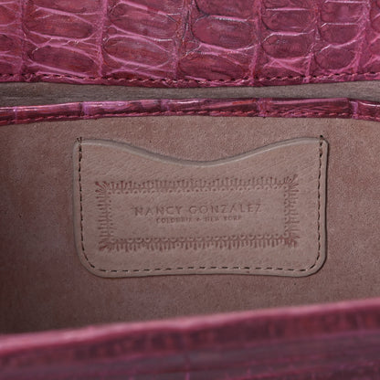 Nancy Gonzalez Metallic Crocodile Clutch Pink 6 of 9