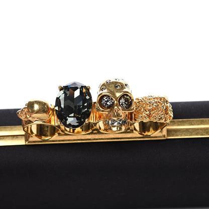 Alexander McQueen Silk Knucklebox Clutch Black 5 of 10