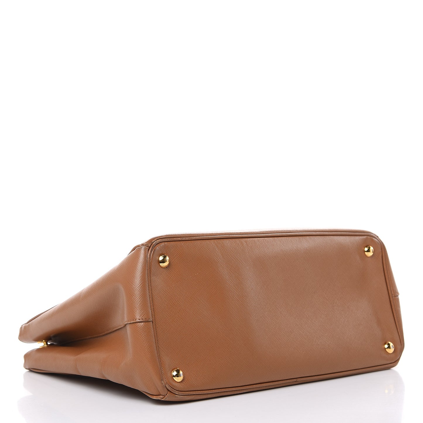 Saffiano Medium Galleria Double Zip Tote Caramel