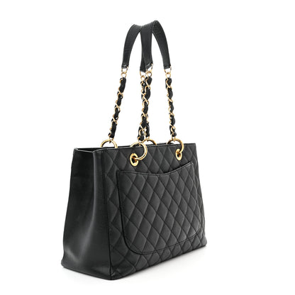 Chanel Caviar Quilted Grand Shopping Tote GST Black 3 of 14