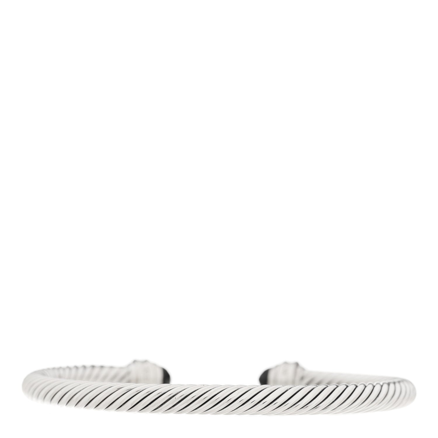 David Yurman Sterling Silver Diamond Black Onyx 5mm Cable Classics Princess Bracelet 2 of 3