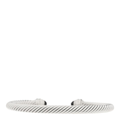 David Yurman Sterling Silver Diamond Black Onyx 5mm Cable Classics Princess Bracelet 2 of 3