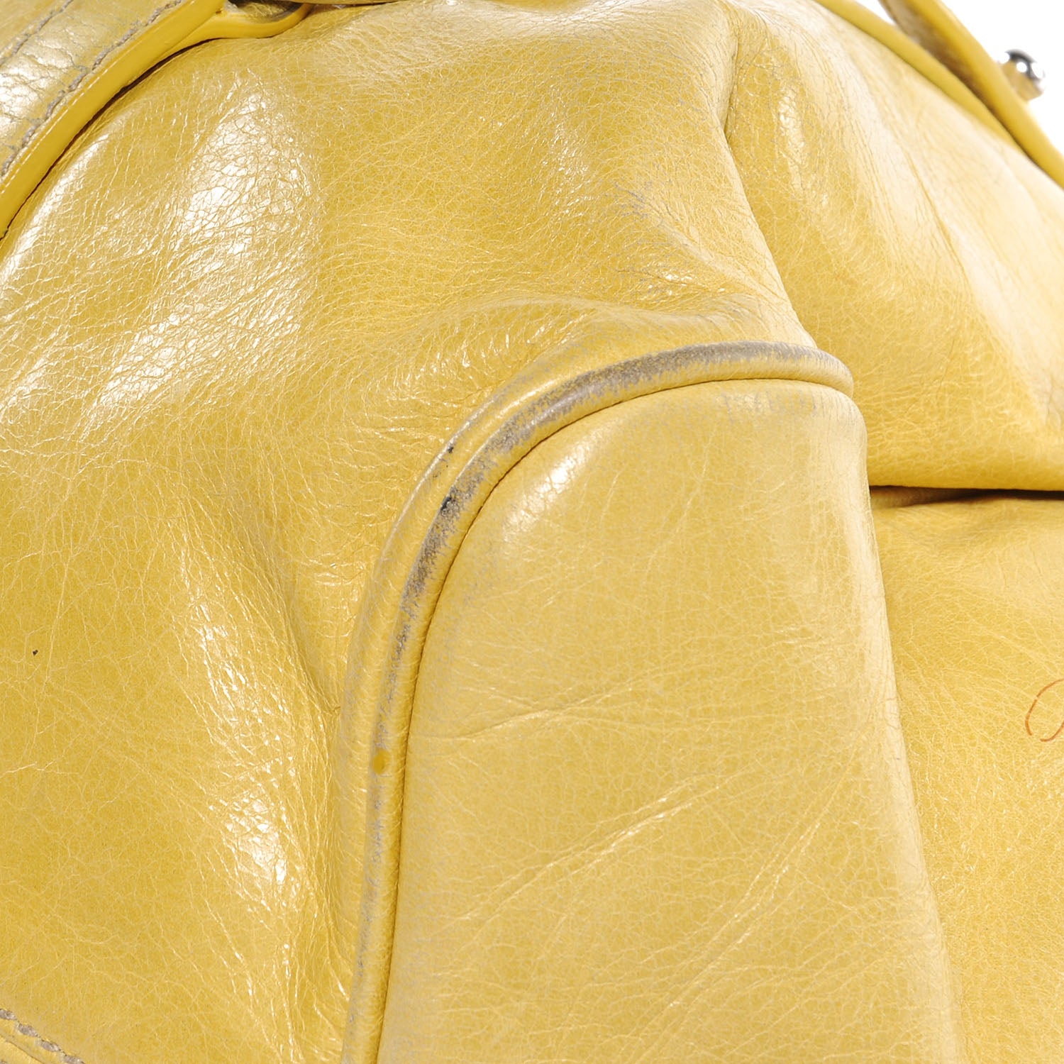 Miu Miu Leather Vitello Lux Bow Bag Polline 5 of 11