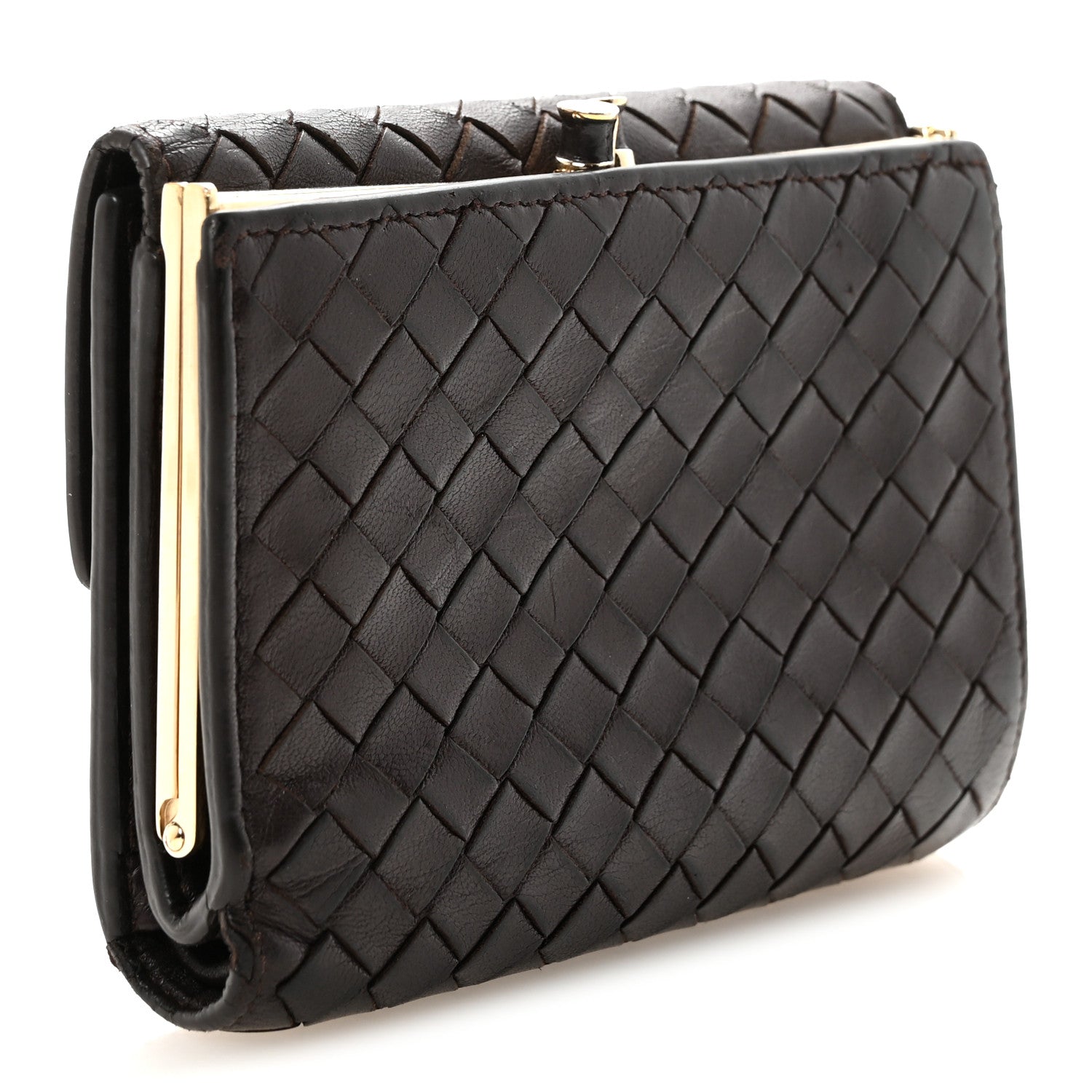 Bottega Veneta Nappa Intrecciato French Flap Wallet Ebano 3 of 7