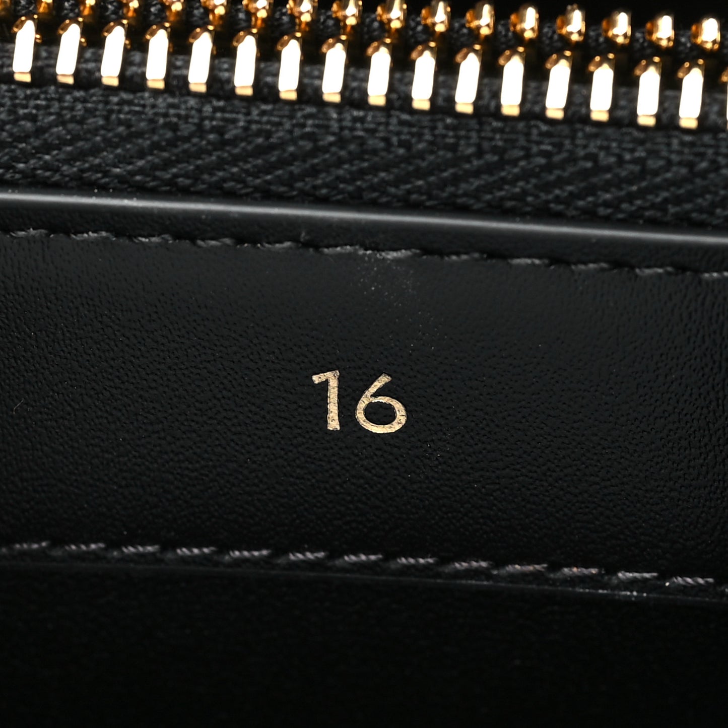 Satinated Calfskin Small 16 Top Handle Bag Black