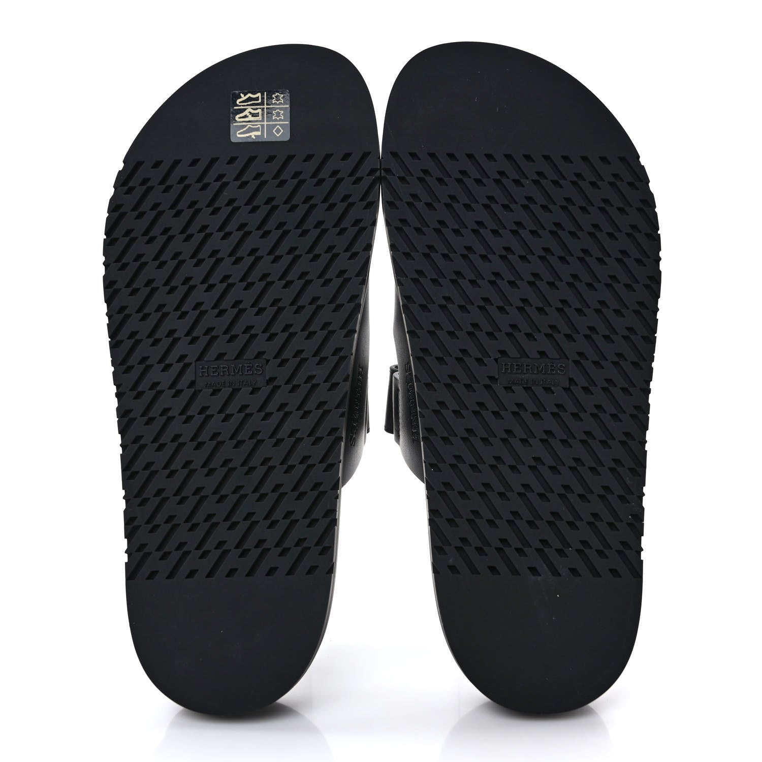 Hermes Calfskin Womens Chypre Sandals 39.5 Black 5 of 9