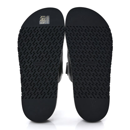 Hermes Calfskin Womens Chypre Sandals 39.5 Black 5 of 9