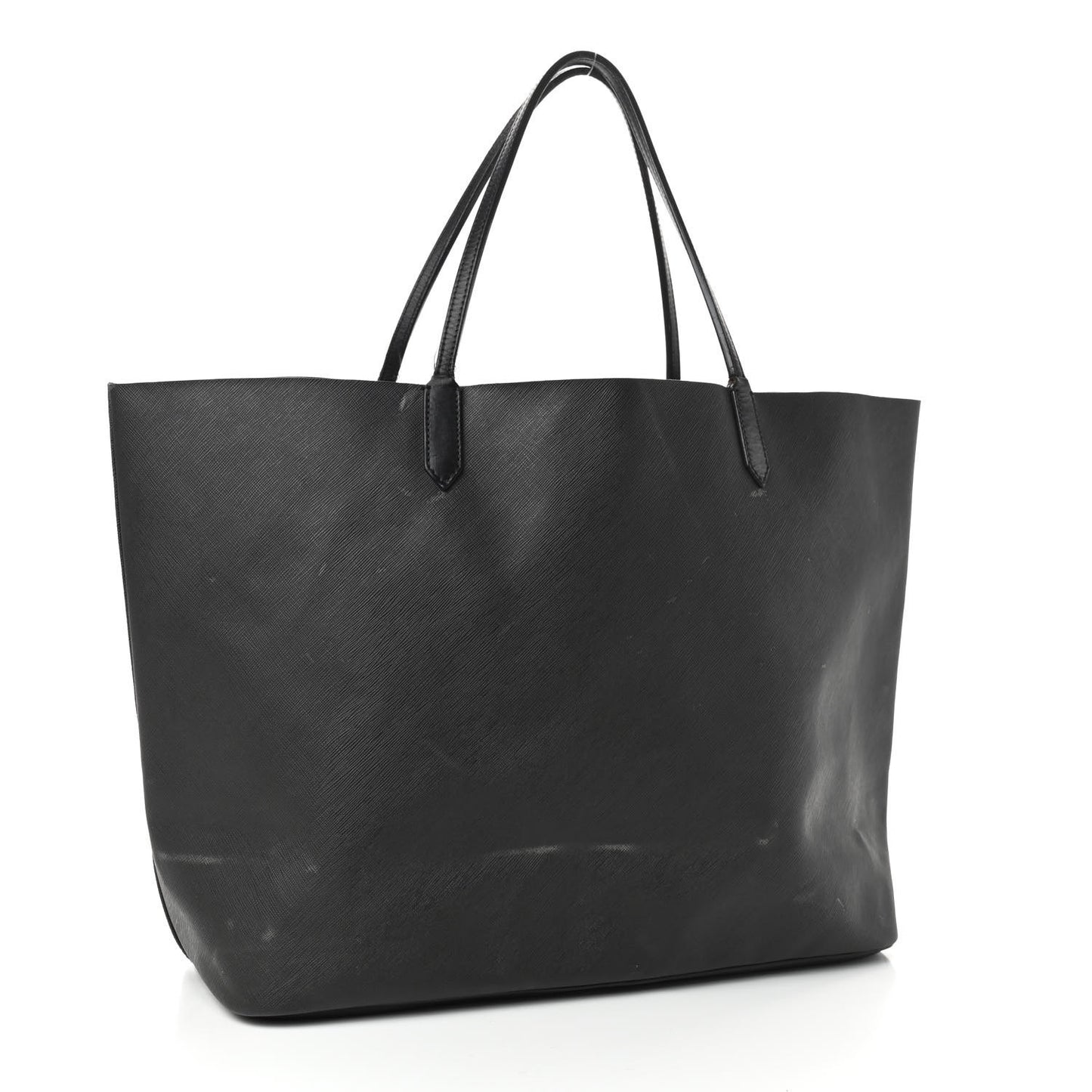 Textured Coated Canvas Favelas Large Antigona Tote Black