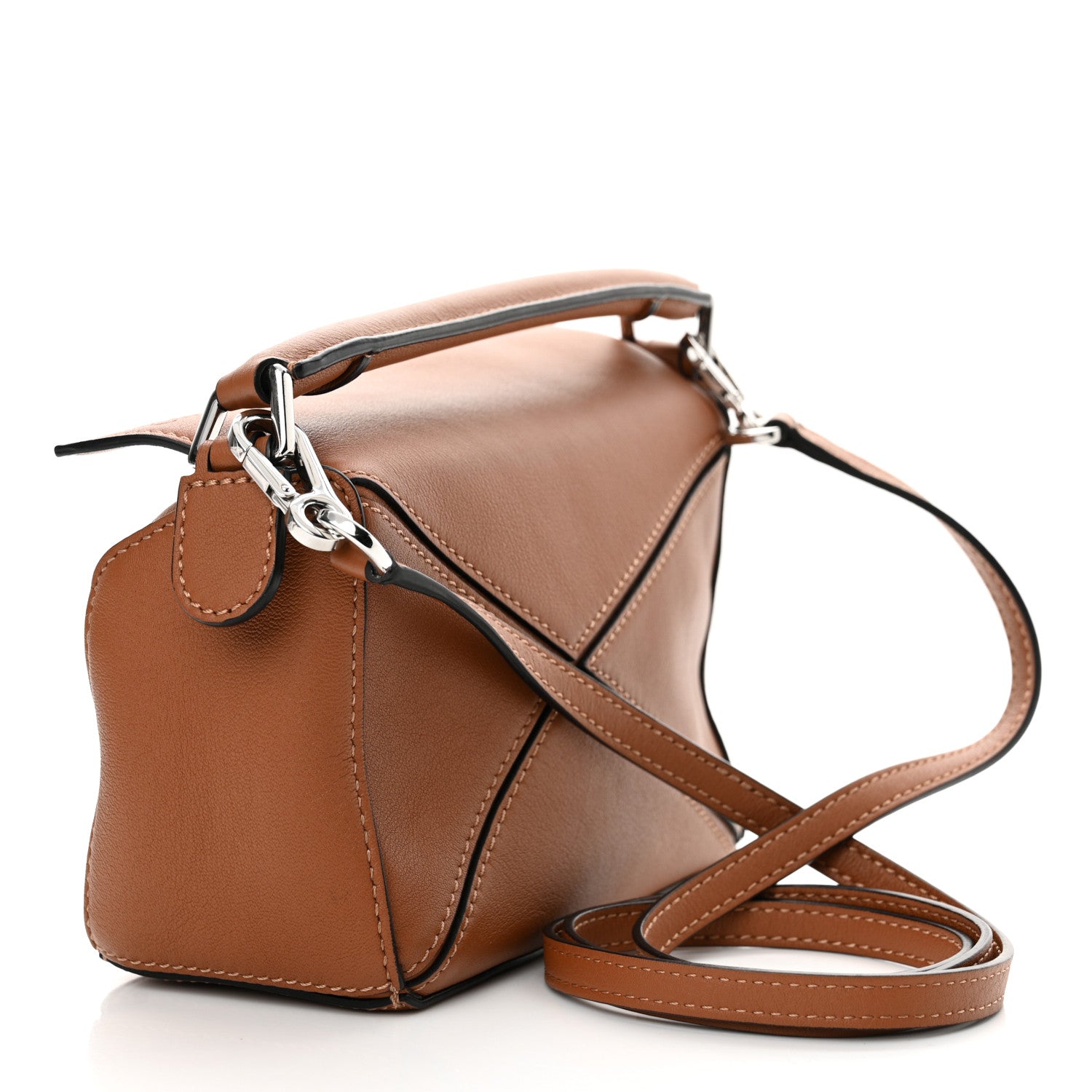 Loewe Calfskin Mini Puzzle Bag Tan 3 of 10