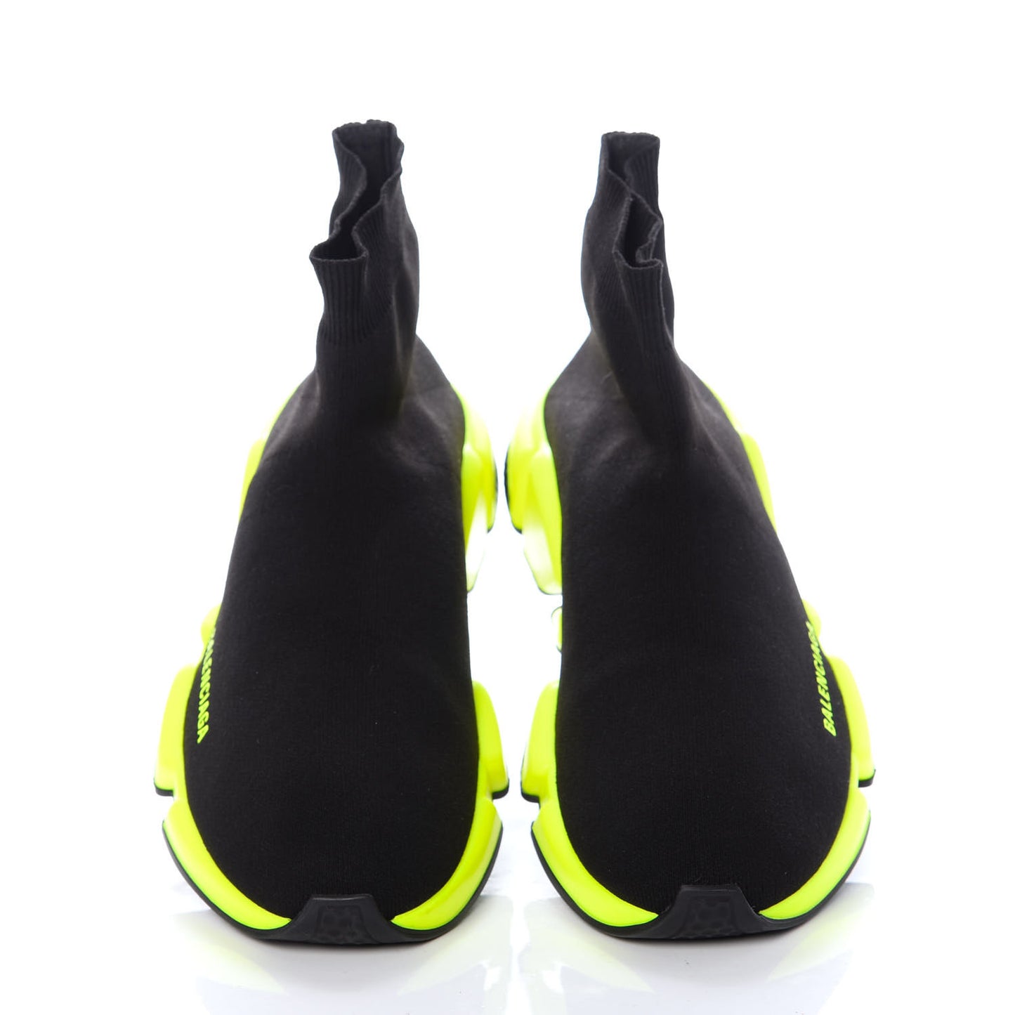 Neoprene Knit Mens Speed Sneakers 42 Black Lime