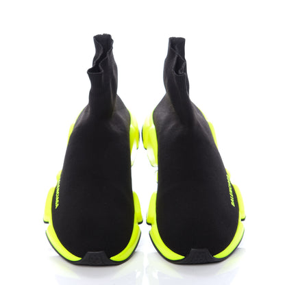 Balenciaga Neoprene Knit Mens Speed Sneakers 42 Black Lime 5 of 10