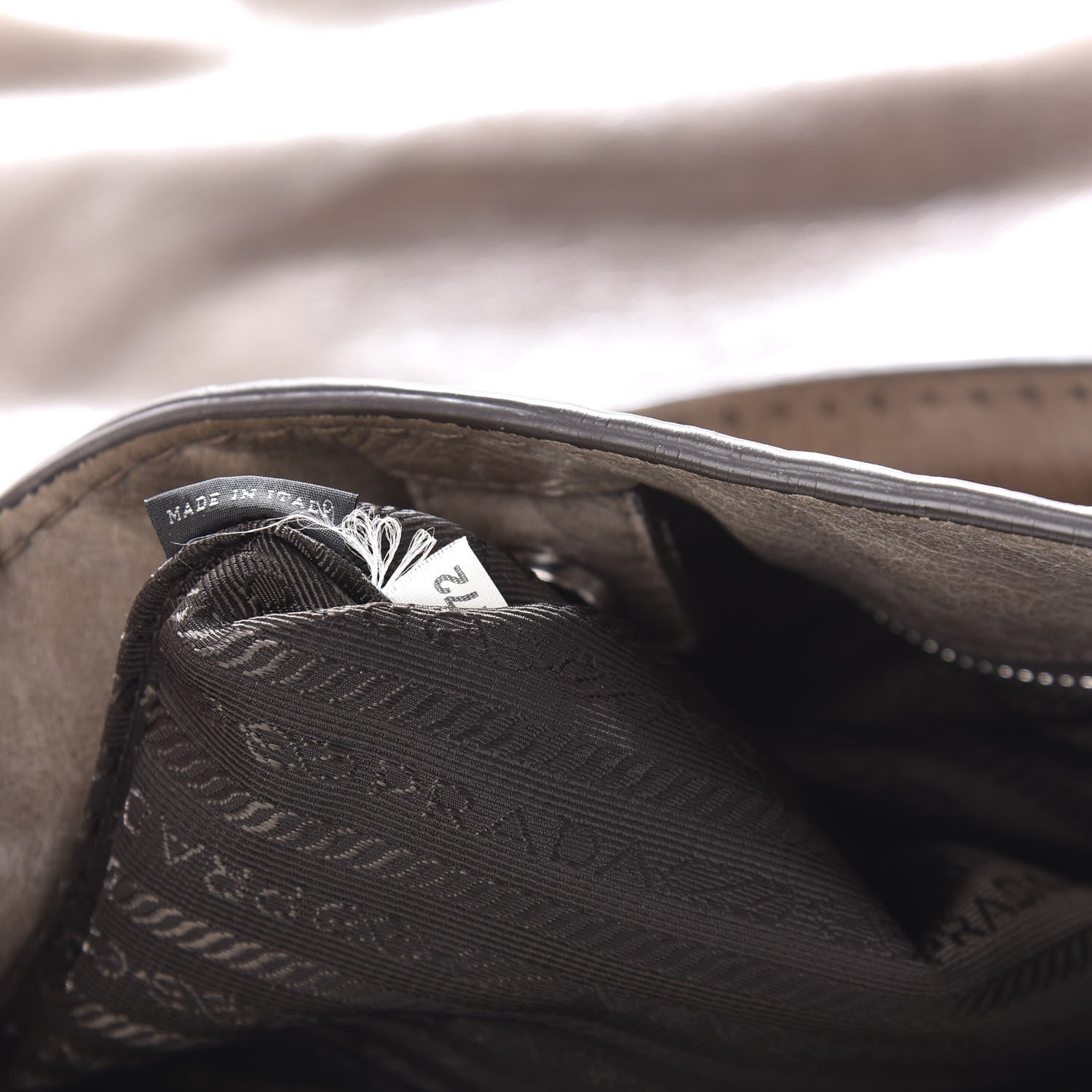 Prada Vitello Shine Hobo Argilla 14 of 14