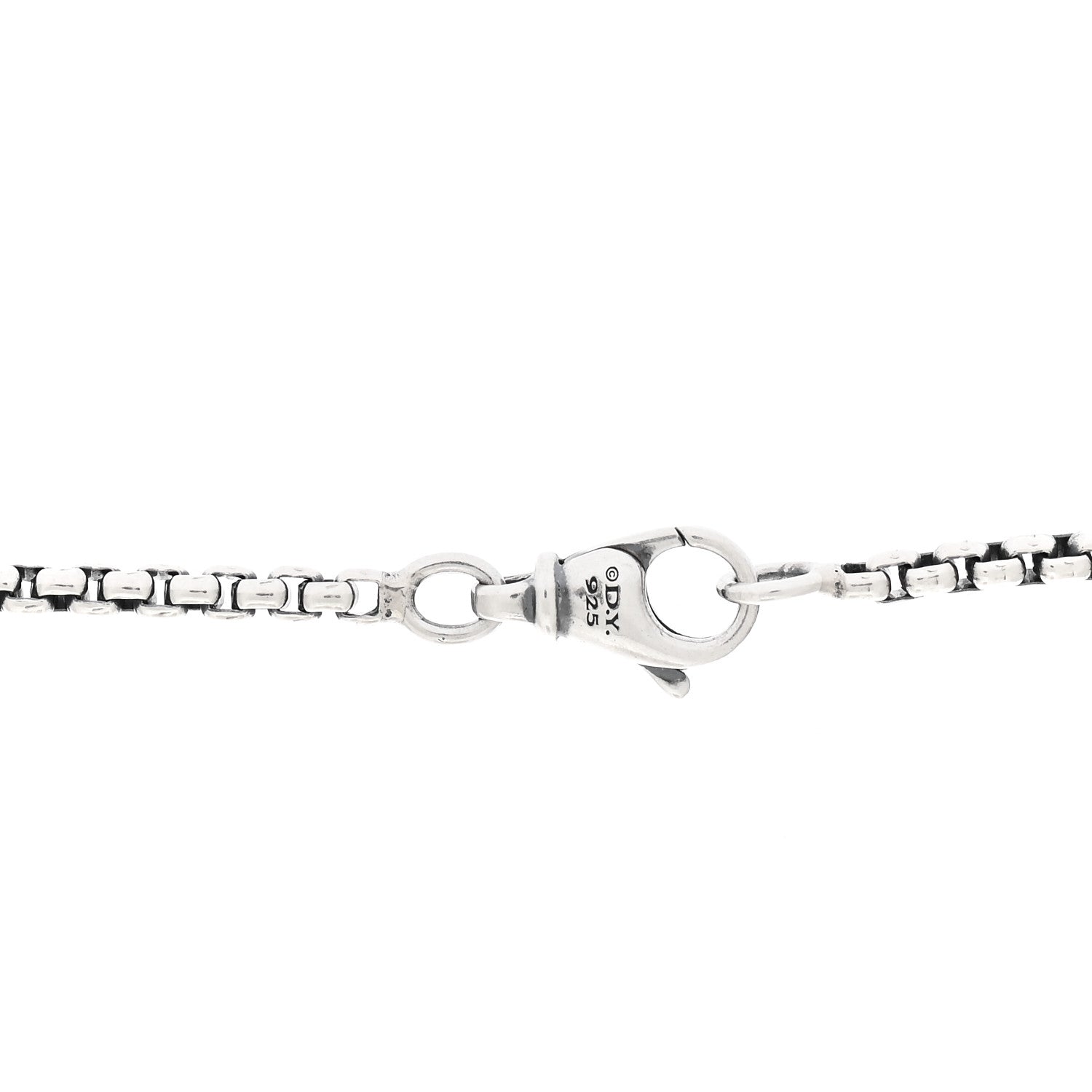 David Yurman Sterling Silver 1.7mm Baby Box Chain Necklace 24" 4 of 4