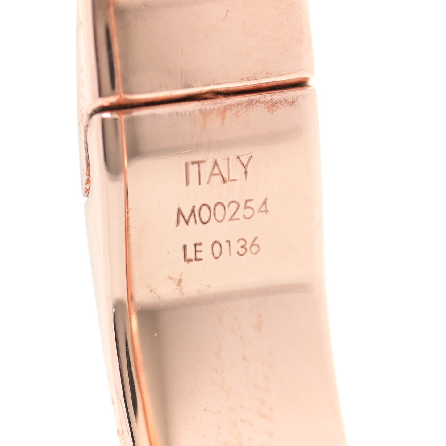 Brass Monogram Nanogram Cuff M Pink Gold