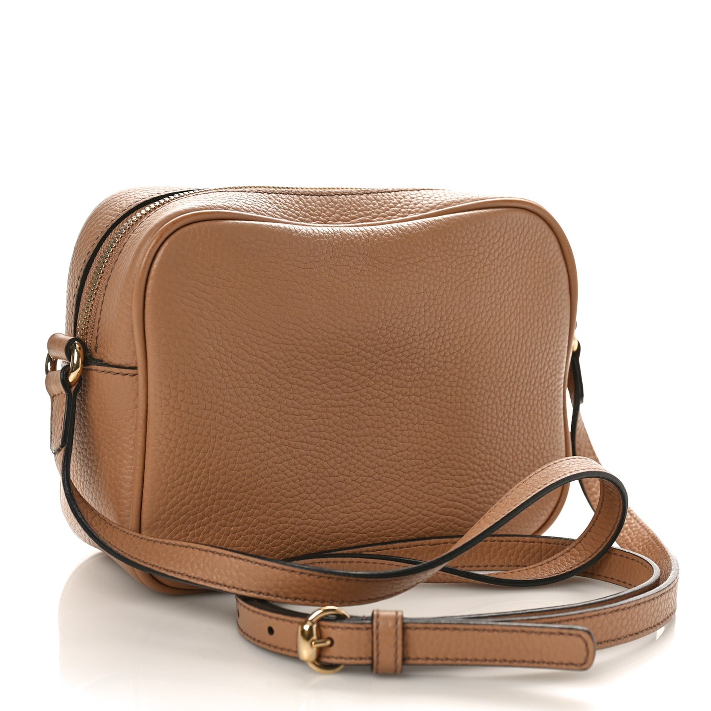 Pebbled Calfskin Small Soho Disco Bag Camelia