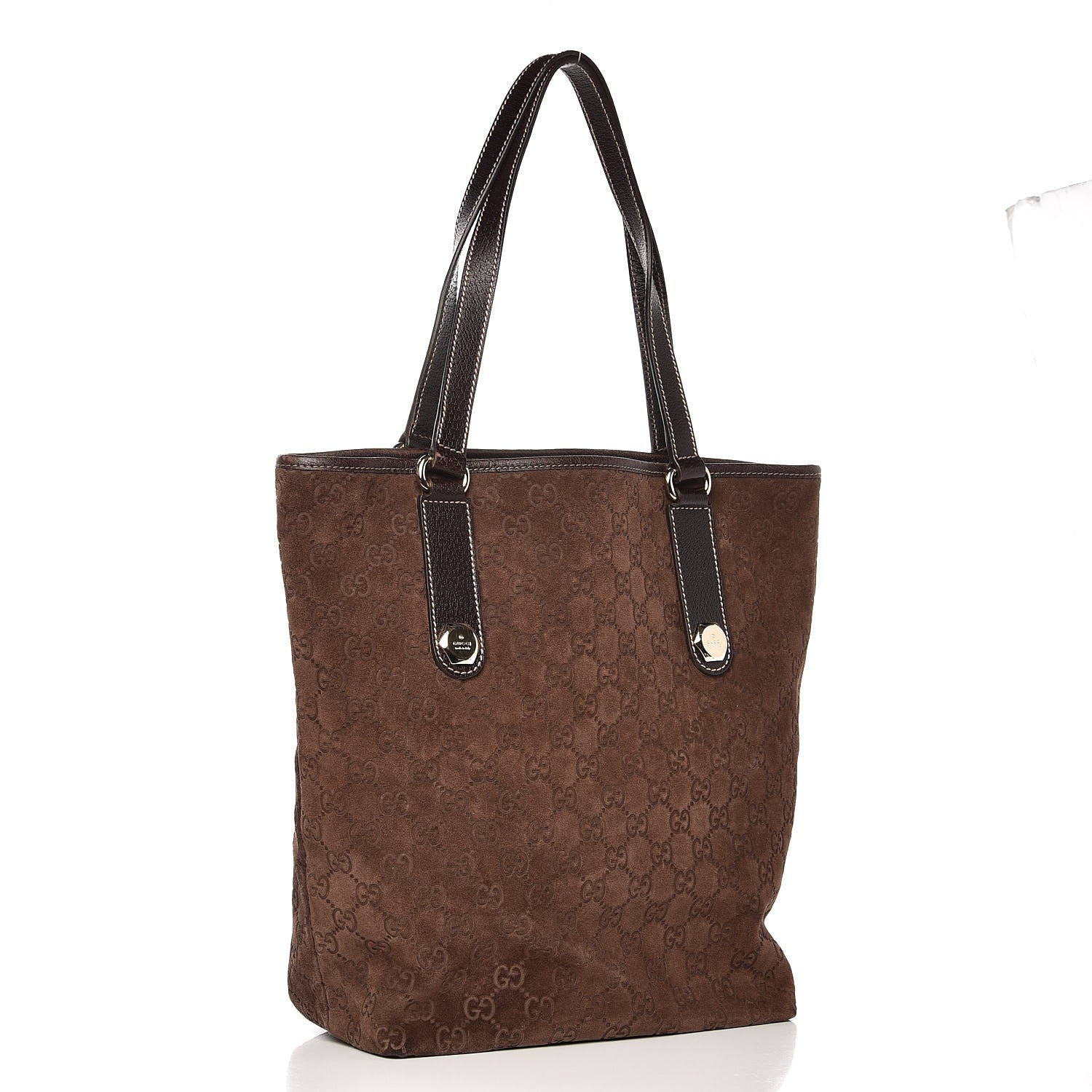 Gucci Guccissima Suede Charmy Tote Brown 3 of 10