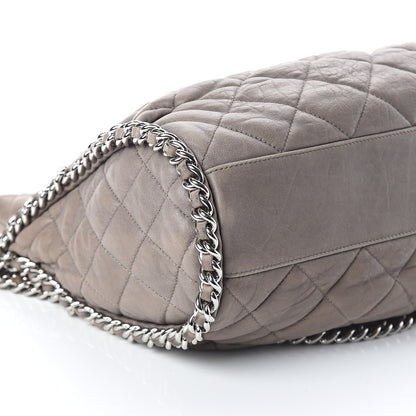 Chanel Washed Lambskin Chain Around Hobo Taupe 9 of 10