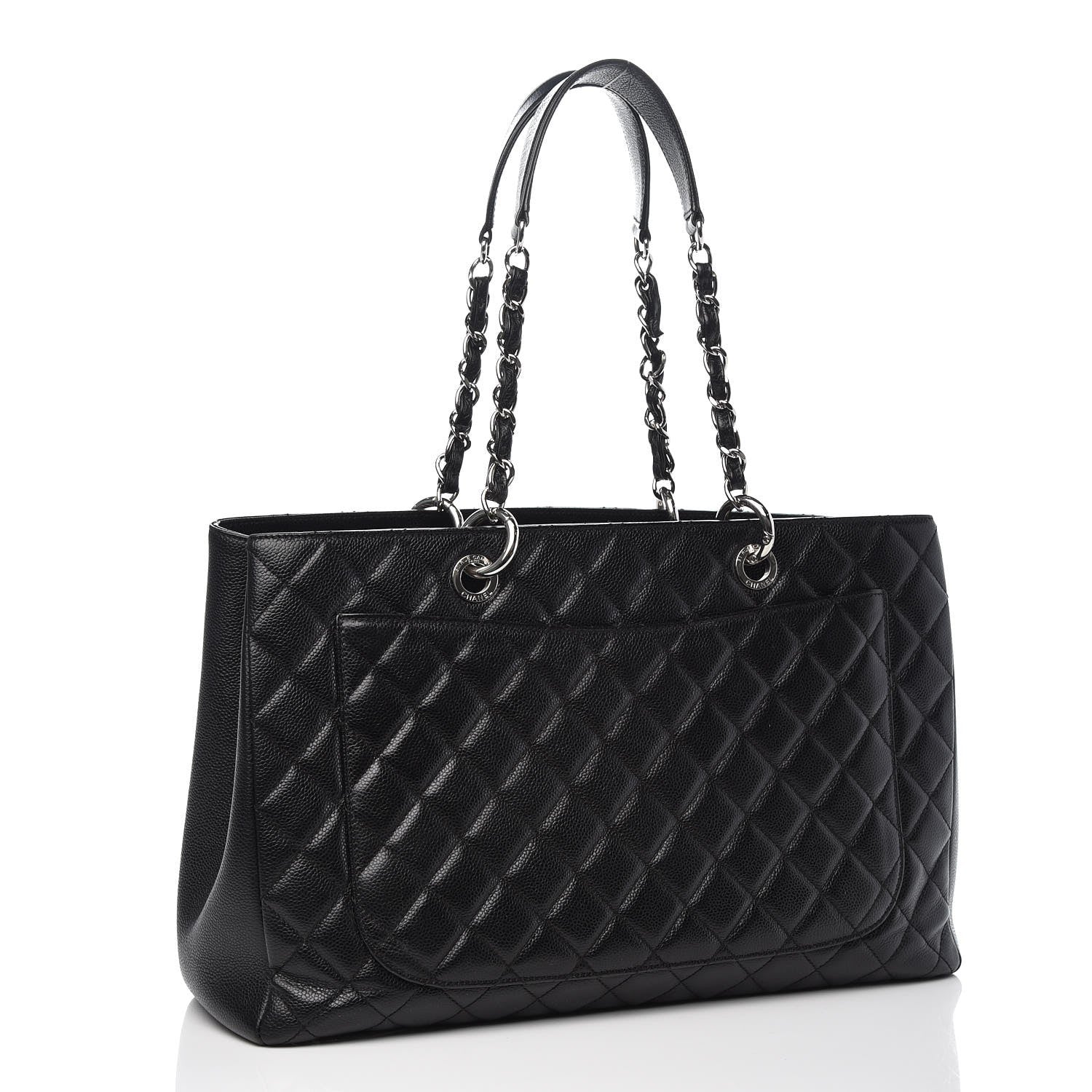 Chanel Caviar Quilted XL Grand Shopping Tote GST Black 3 of 10