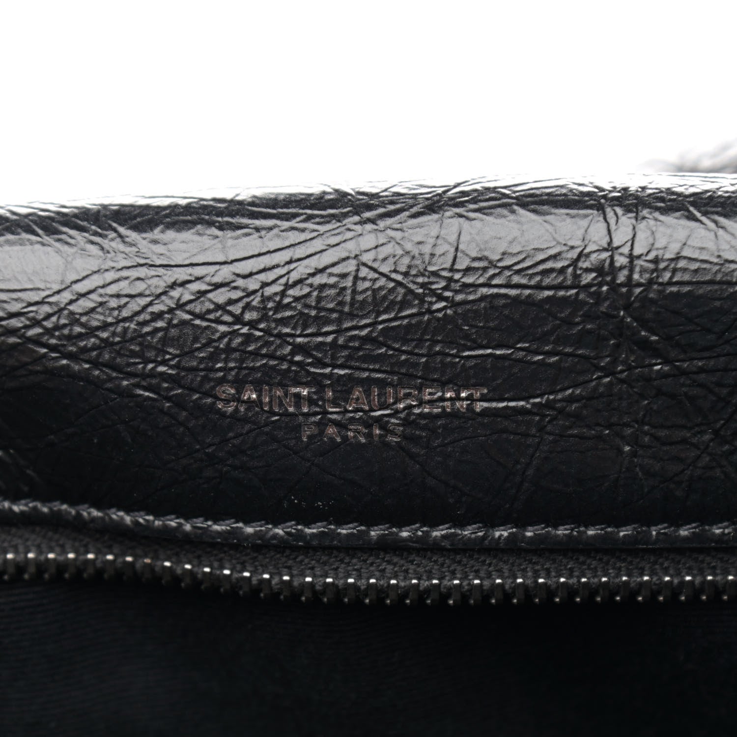 Saint Laurent Crinkled Calfskin Matelasse Monogram Medium Niki Chain Satchel Black 5 of 13
