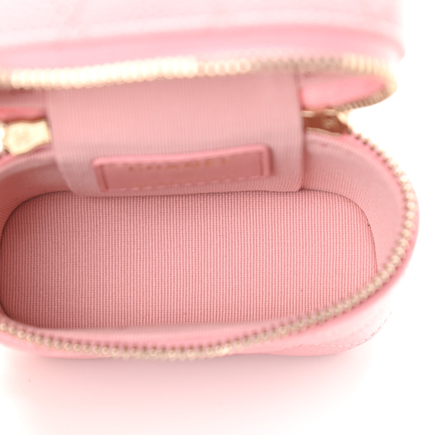Chanel Caviar Quilted Small Handle With Care Vanity Case With Chain Pink 5 of 9