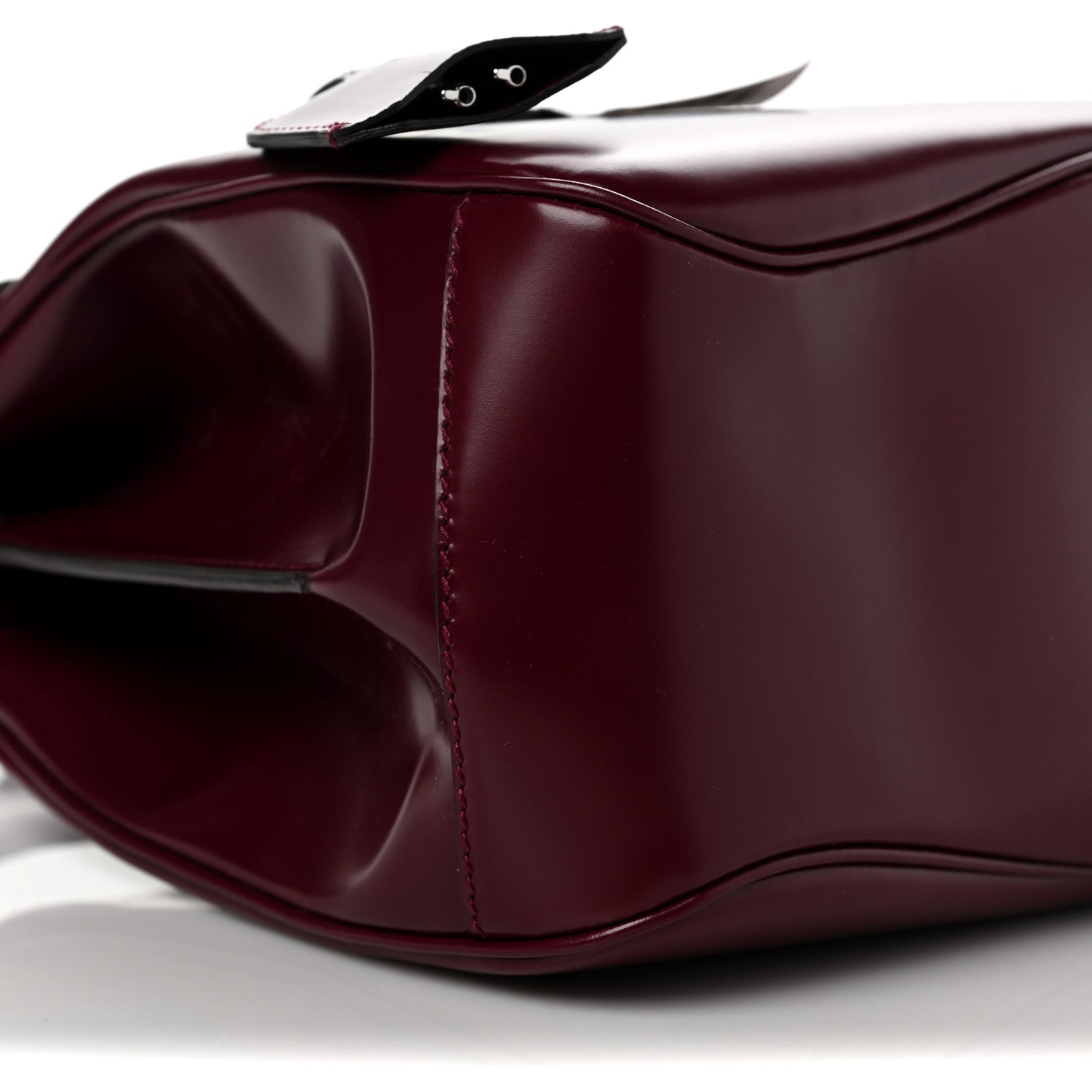 Gucci Regent Calfskin Lady Lock Top Handle Bag Purple Wine 8 of 10