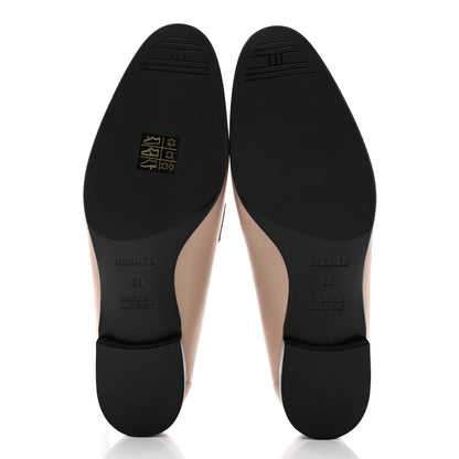 Hermes Goatskin Womens Paris Loafers 38 Beige Nude 5 of 9