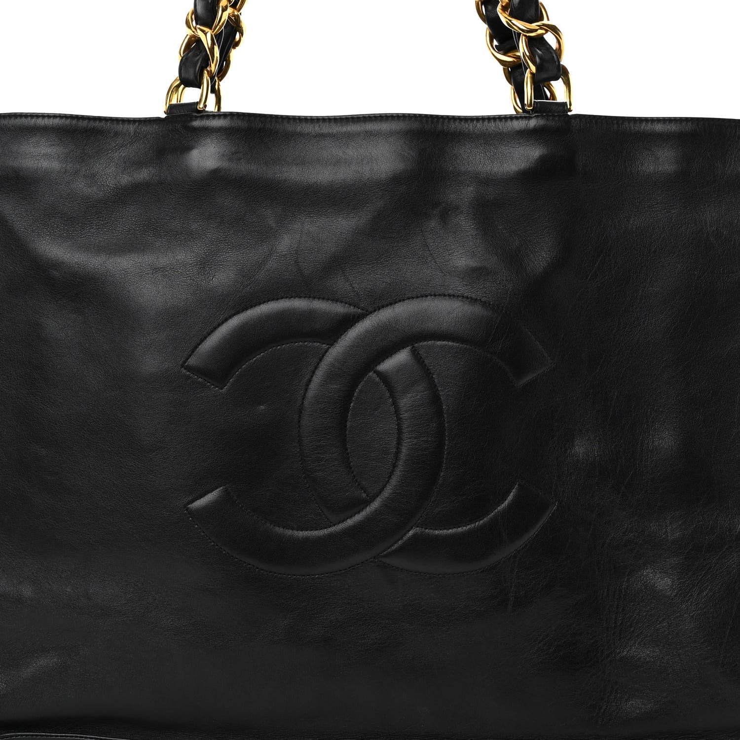 Chanel Lambskin CC Tote Black 9 of 16