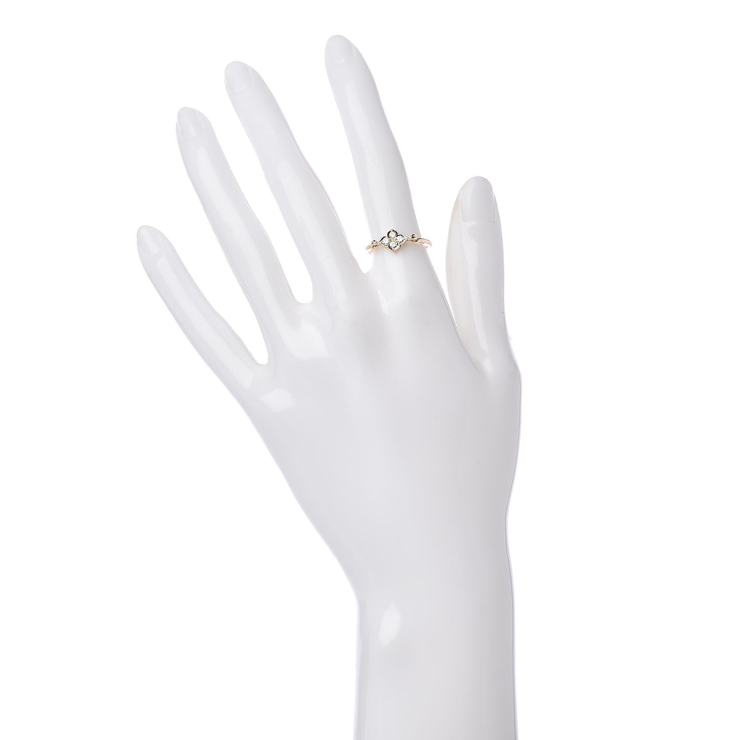 Cartier 18K Yellow Gold Diamond Hindu Floral Ring 52 6 2 of 6