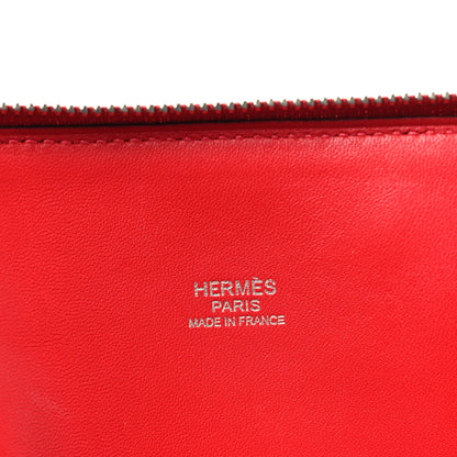 Hermes Taurillon Clemence Bolide 35 Rouge Casaque 5 of 9