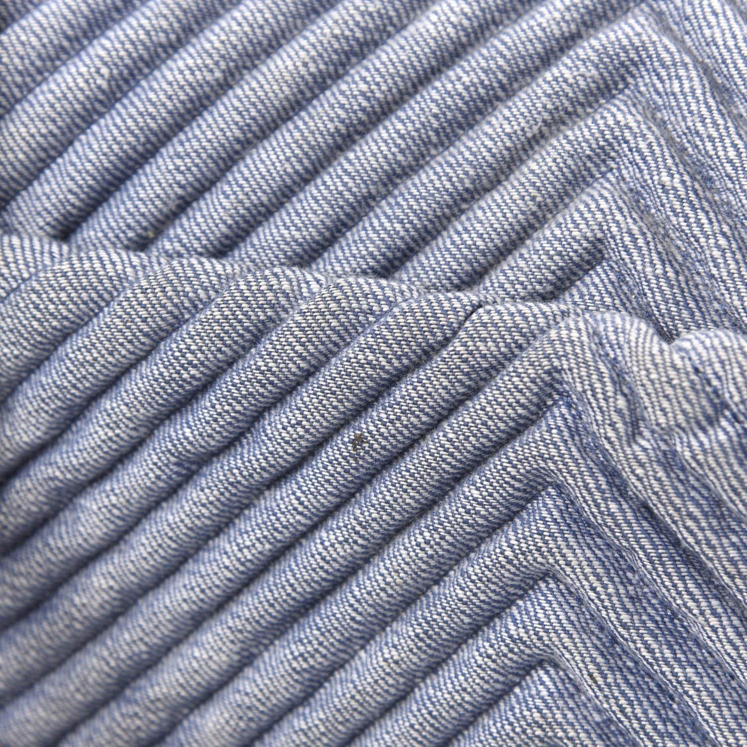 Chanel Denim Chevron Quilted Medium Boy Flap Blue 12 of 15