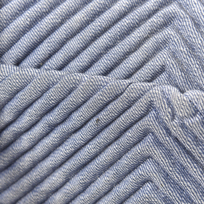 Chanel Denim Chevron Quilted Medium Boy Flap Blue 12 of 15