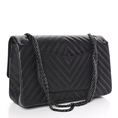 Chanel Sheepskin Chevron Quilted 2.55 Reissue 227 Flap So Black 3 of 10