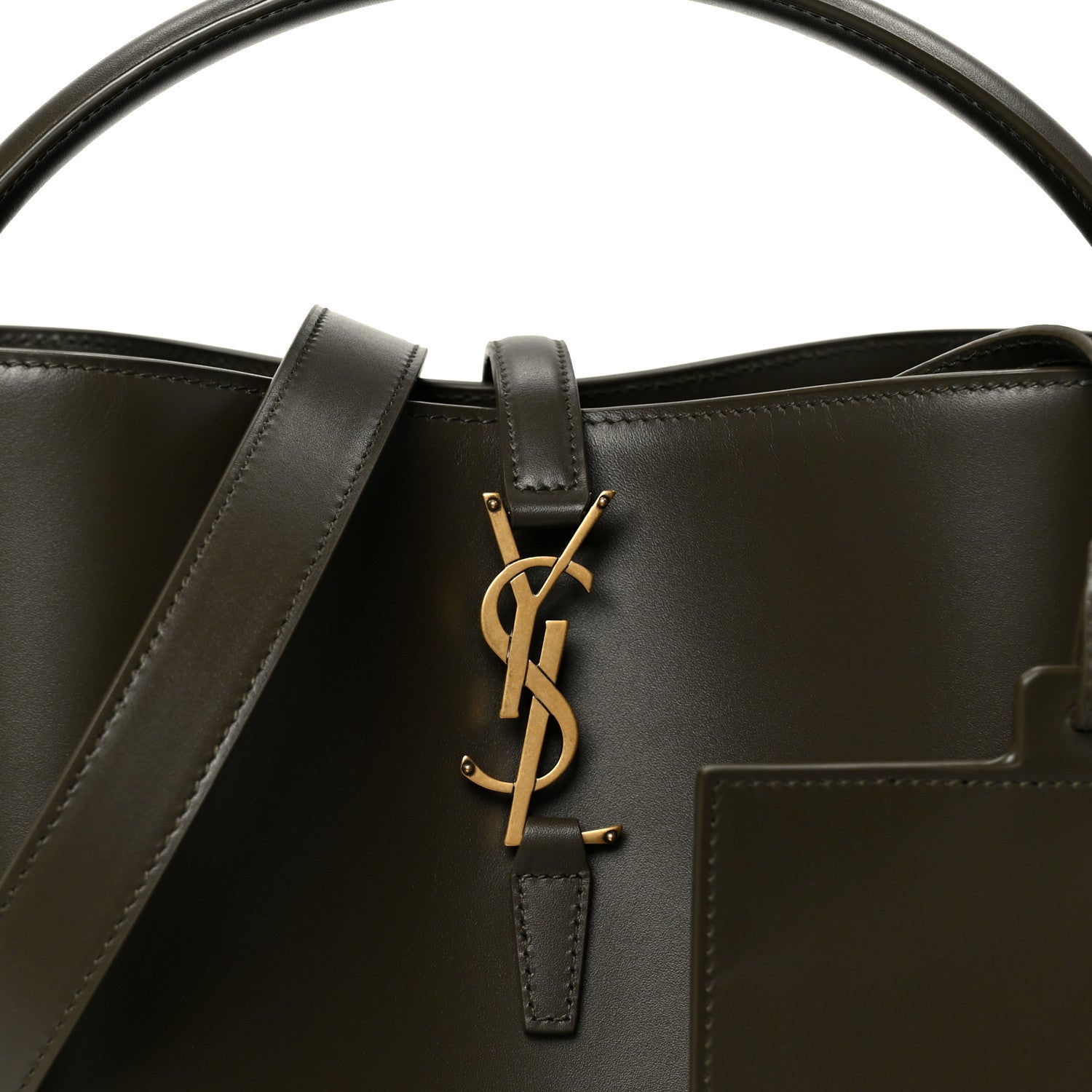 Saint Laurent Shiny Calfskin Le 37 Bucket Bag Arabica 9 of 11