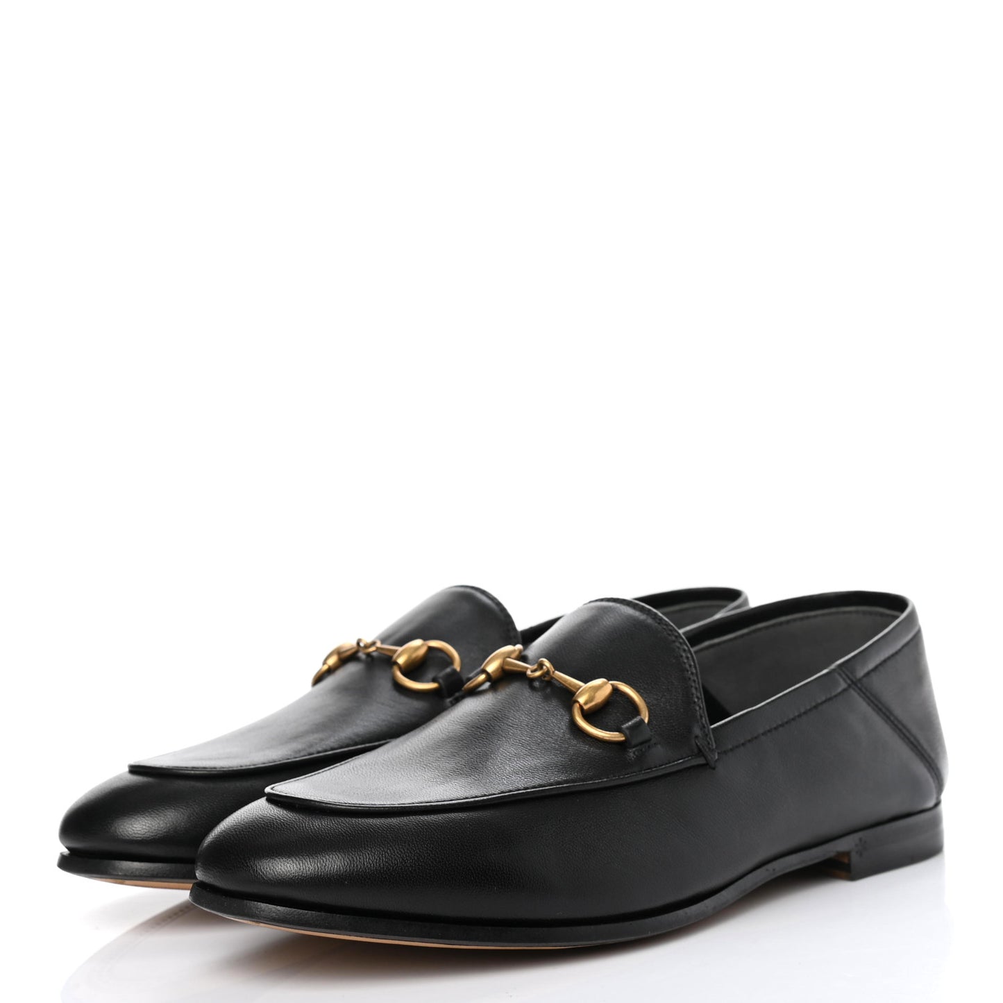 Lambskin Womens Brixton Horsebit Loafers 35.5 Black