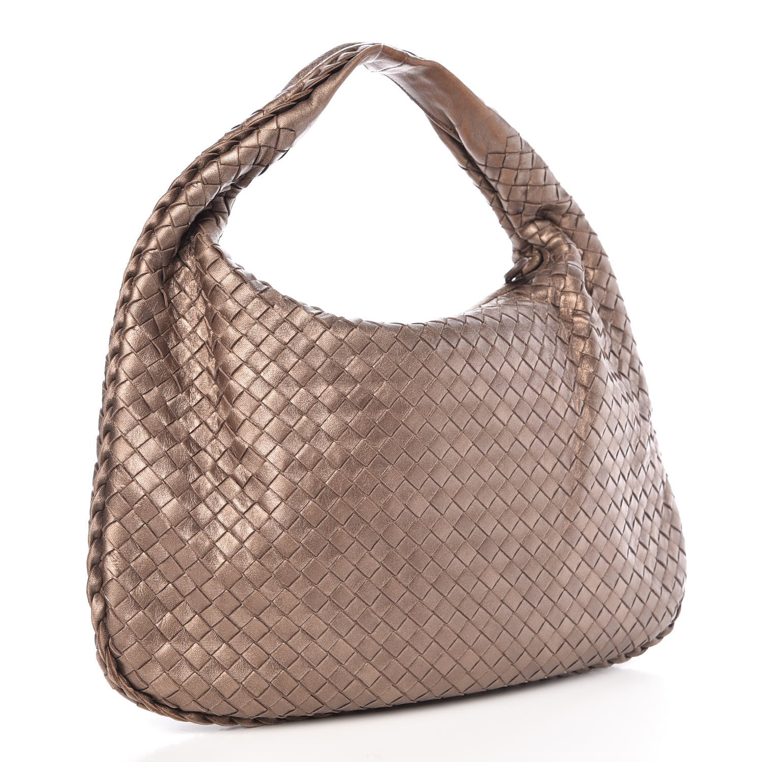 Bottega Veneta Metallic Nappa Intrecciato Medium Veneta Elephant 3 of 12