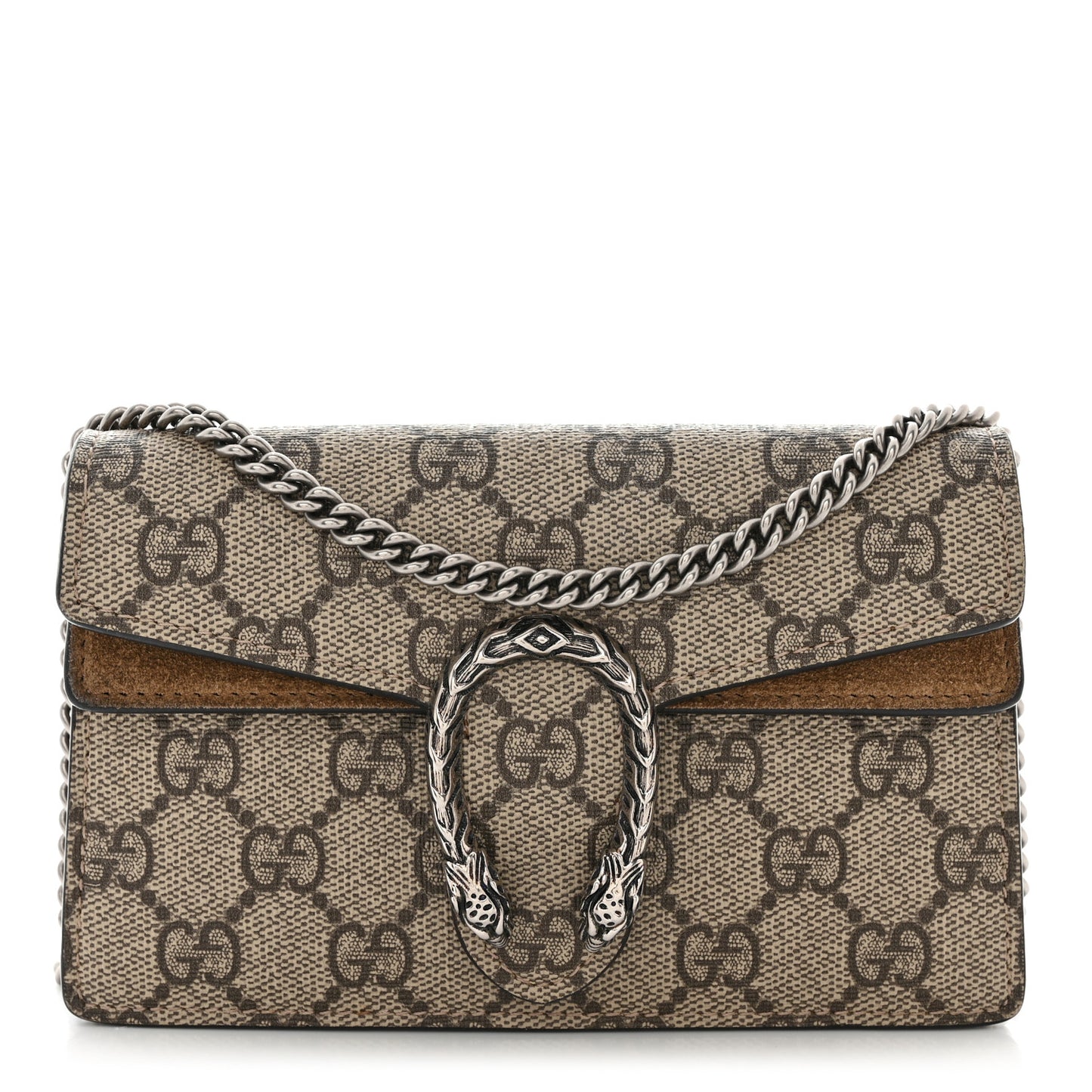GG Supreme Monogram Super Mini Dionysus Shoulder Bag Taupe