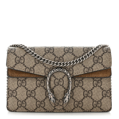Gucci GG Supreme Monogram Super Mini Dionysus Shoulder Bag Taupe 1 of 11