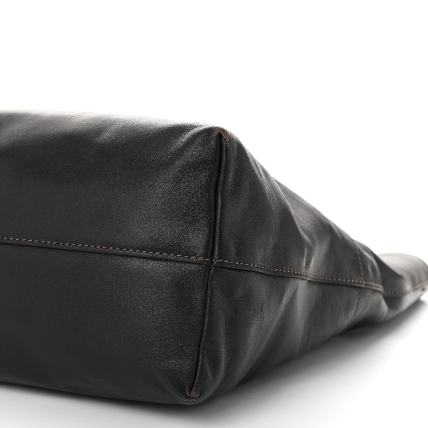 Miu Miu Vitello Soft Calfskin Shopping Tote Ebano 10 of 11