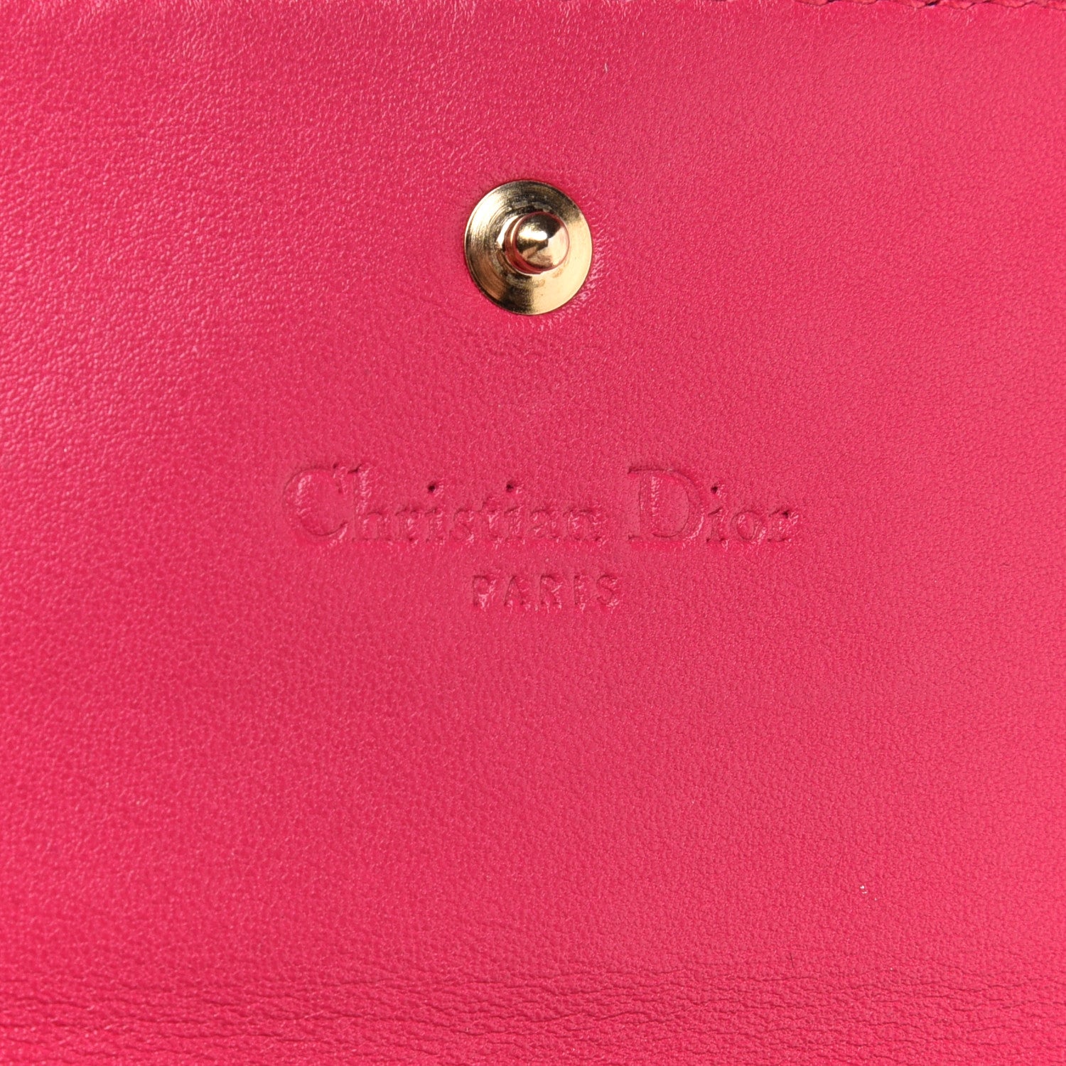 Christian Dior Lambskin Cannage Lady Dior Rendezvous Wallet On Chain Fuchsia 6 of 12