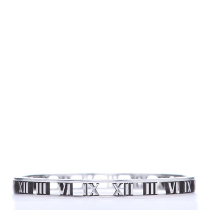 Tiffany Sterling Silver Narrow Atlas Open Bangle Bracelet 3 of 4