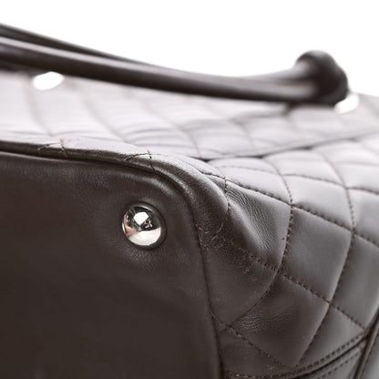 Chanel Calfskin Quilted Large Cambon Tote Brown 10 of 14