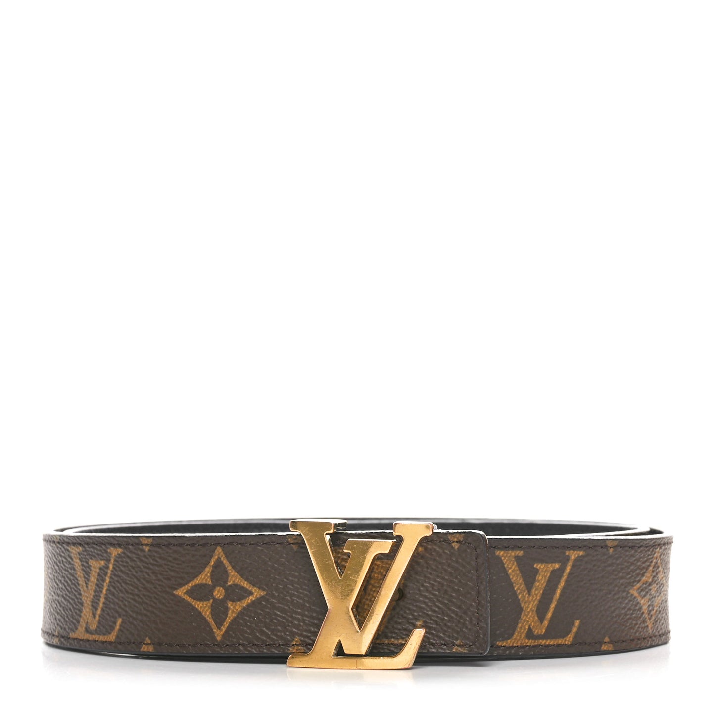 Calfskin Monogram 30mm LV Initiales Reversible Belt 90 36 Black