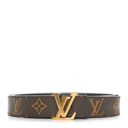 Louis Vuitton Calfskin Monogram 30mm LV Initiales Reversible Belt 90 36 Black 1 of 6