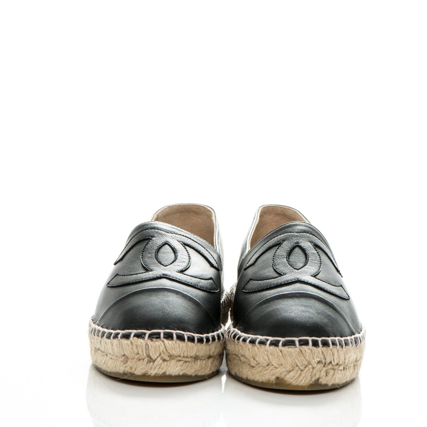 Lambskin CC Espadrilles 36 Black